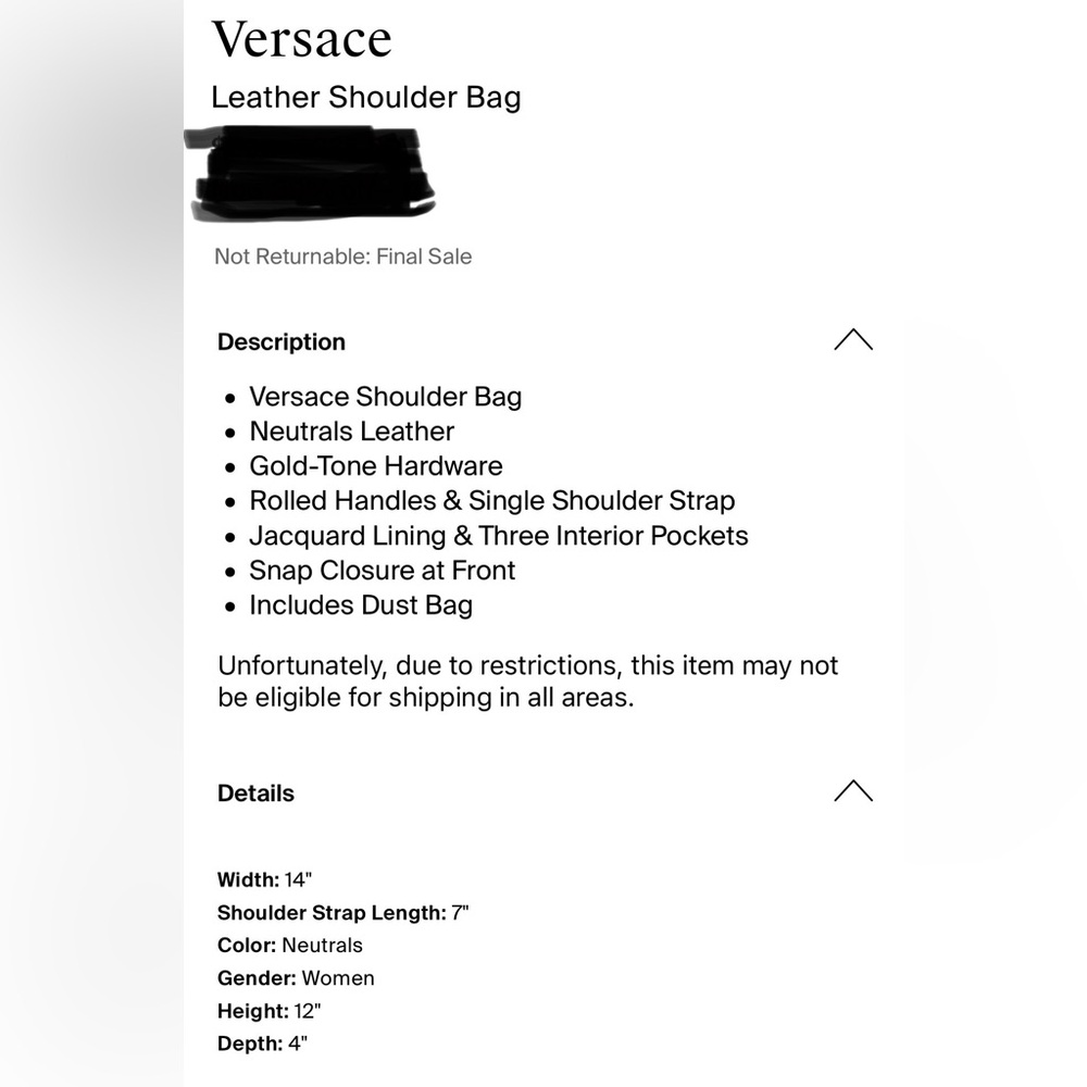 Versace vanitas ivory/cream embroidered leather shoulder bag Medusa LAST WEEK - Picture 7 of 8